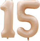 GOER Number 15 Balloons for 15th Birthday Sweet 15 Party Decorations,42 Inch Jumbo Foil Helium 51 Balloons for 51st Birthday Party Decoration (Caramel) by TinyTreasures Baby Boutique