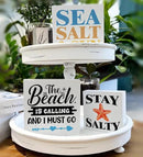 Summer Beach Decor for Home Farmhouse Tiered Tray Decor Beach House 3 Pcs Decorative Wood Box Signs Table Desk Shelf Decoration by CozyNest Decor