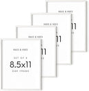 HAUS AND HUES Standalone White Oak Frame Set of 4-8.5x11 by CozyNest Decor