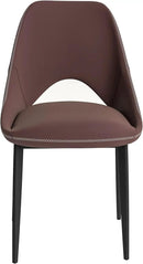 LeisureMod Amalfi Upholstered Fabric Dining Chair – Modern Side Chair with Iron Legs, Mid-Century Accent Chair for Dining Room or Kitchen by CozyNest Decor