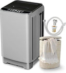 Portable Washing Machine 2.3 Cu. Ft. Full-Automatic Compact Washer Machine for Apartment, 10 Wash Program Small Portable Washer for Dorm, Apartment, RV, Home, Silver by CozyNest Decor