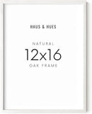 HAUS AND HUES 12x16 White Picture Frames - 12x16 Picture Frame White Photo Frame 12x16, Wood Picture Frames 12x16 Wood, White Frames, 12x16 Frame White Photo Frame 12 x 16 (White Oak Frame) by CozyNest Decor