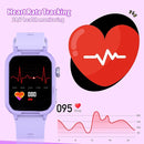 Smart Watch for Kids No Phone Needed, Tempered Glass Fitness Tracker Watch Boy Girl Teens with 19 Sport Modes, Pedometer, Sleep Monitor, Kids Watch Birthday Gifts Toy Gift for Girls Boys 6-16 (Purple) by TinyTreasures Baby Boutique