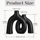 CEMABT Modern Nordic Boho Vase Set - Elegant Black Matte Ceramic Home Decor for Living Room, Bookshelf, Mantel, Entryway Table & Console Décor | Shelf Decorations Gift by GreenHaven Gardens