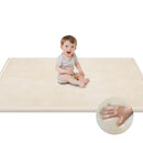 Baby Play Mat for Floor, 1.3'' Thick Memory Foam Tummy Time Mat - Super Soft Coral Velvet Nursery Rug with Non-Slip Backing, Crawling Mat for Toddlers/Infants, Yoga & Tatami Use, 50''x 50'' by TinyTreasures Baby Boutique
