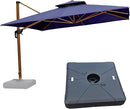 PURPLE LEAF 11ft Patio Umbrella with Base Outdoor Square Umbrellas Large Cantilever Umbrella Windproof Offset Umbrellas Heavy Duty Sun Umbrella for Garden Deck Pool Patio, Navy Blue by GreenHaven Gardens