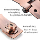 2 Packs Keyed Hasp Locks Twist Knob Keyed Locking Hasp for Small Doors, Cabinets and More,Stainless Steel Steel, Hasp Lock Catch Latch Safety Lock Door Lock with Keys (4inch, Copper) by TinyTreasures Baby Boutique