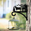 peacoblue Iron Plant Hangers Hooks for Outdoor Indoor Hanging Plants Flower Fern Pots Lantern Bird Feeder,11.8"x13.6" Weather Resistant Metal Wall Holder for Porch Garden Farmhouse(Farm Cow) by GreenHaven Gardens