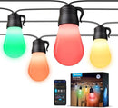 Govee Smart Outdoor String Lights H7029, 24ft RGBIC Outdoor Lights with 8 Dimmable LED Bulbs, IP65 Waterproof, Color Changing Warm White Lights with 47 Scene Modes for Patio, Backyard, App Control by CozyNest Decor