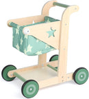 Asweets 2 in 1 Wooden Baby Walker Push and Pull Doll Stroller, Shopping Cart Learning Walker for Boys and Girls, Sit Stand Learning Toddler Toy (Green) by TinyTreasures Baby Boutique