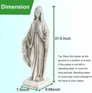 Virgin Mary Statue, Outdoor Garden Religious Decorations, Outdoor Mother Mary Statue, Garden Sculptures & Statues for Home Yard Patio Lawn Deck Hallway by GreenHaven Gardens