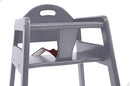 Wooden High Chair for Baby & Toddler – Restaurant-Style Stackable HighChair with Commercial Grade Solid Wood for Dining Table & Kitchen – Compact & Portable Design for Home & Restaurant Use - Gray by TinyTreasures Baby Boutique