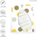 Encasa XO Ironing Mat/Pad (Large 48"x28") with 3mm Padding & Silicone Iron Rest for Steam Pressing on Tabletop or Bed - Heat Resistant, Portable, Quilting & Travel Blanket - Yellow Moon by CozyNest Decor