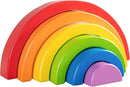 Wooden Rainbow Stacking Toy, Small Wooden Rainbow Stacker, 6 Piece Rainbow Stacking Toy for Baby/Toddlers/Kids, Montessori Educational Rainbow Decor, Kindergarten Teaching Aid by TinyTreasures Baby Boutique
