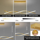 Modern Ceiling Pendant Light, with Remote Control Dimmable 3 Color Mode & Brightness Ceiling Lamp, Anti-Flicker Dining Light Fixture for Kitchen, Dining Room (Gold, 39IN) by CozyNest Decor