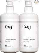 FREY Concentrated Liquid Laundry Detergent | Formulated for Sensitive Skin & HE Washers | Removes Stains Effectively | 50 Loads per Bottle (2-pack Unscented) by CozyNest Decor