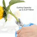 Flower Scissors, Strong Floral Shears, Premium Steel Garden Pruning Shears Floral Fruits Leaf Scissors Hand Pruner Snip Trimming Tool for Gardening Flower Arrangement, Light Blue by GreenHaven Gardens