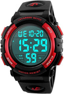 Kids Watch,Boys Watch for 3-15 Year Old Boys,Digital Sport Outdoor Multifunctional Chronograph LED 50 M Waterproof Alarm Calendar Analog Watch for Children with Silicone Band,Kids Gift by TinyTreasures Baby Boutique