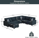 L Lengend Vansen Modular Sectional Sofa U Shaped Couch with Ottoman Modern Reversible Corner Sectional Couch for Living Room (Charcoal, U Shaped Sofa-2) by CozyNest Decor