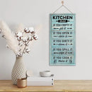 Hanging Kitchen Rules Wood Decor Sign, Rustic Kitchen Wooden Signs, Printed Wood Wall Art Sign, Kitchen Door Rules Rustic Sign, Hanging Wood Sign Kitchen Decor, Funny Farmhouse Kitchen Wall Décor C1 by CozyNest Decor