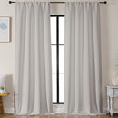 Simplebrand Ava Natural Blackout Curtains for Bedroom 96 Inches Long 2 Panels, Solid Thermal Insulated, Energy Saving Living Room Window Treatment Curtains Blackout Drapes, W50 x L96 Inch, Natural by TinyTreasures Baby Boutique