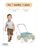 Kidpop PULA 2-in-1 Push and Pull-Along Wagon, Baby Push Walker for First Learner from 7 Month to 4 Year, One Year Birthday Gifts, Sturdy and Safe, Indoors and Outdoors (Blue) by TinyTreasures Baby Boutique