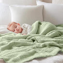 EMME Muslin Baby Blankets 100% Cotton 4-Layer Swaddle 40"x50" Lightweight Soft Breathable for Toddler, Infant, Newborn All Season Gauze Blanket, Mint Green by CozyNest Decor