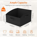Lifewit Storage Baskets for Shelves, 6 Packs Non-woven Fabric Trapezoid Closet Organizer Bins with Handles, Foldable Clothing Containers Box for Clothes, Toy, Towel, Book, DVD, Hats, Small-Black by TinyTreasures Baby Boutique