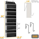 SpaceAid 1 Pack Over The Door Organizer with 5 Large Pockets and 10 Mesh Side Pockets, 5 Layers Door Organizer Hanging with Clear Window for Bedroom, Bathroom, Pantry and Nursery, Black by CozyNest Decor