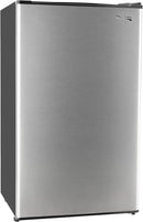 RecPro 3.3 Cu Ft 12V RV Refrigerator | Stainless Steel Frost-Free Fridge with Can Holder | Compact Camper Fridge with Door Storage, 7 Temp Settings | 19”W x 19”D x 32.75”H by CozyNest Decor
