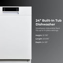 Kenmore 24" Built-in Stainless Steel Tub Dishwasher EasyFlex 3rd, SmartWash, UltraWash Plus, TurboDry, and MoreSpace Adjustable Rack, Energy Star Certified, White by TinyTreasures Baby Boutique