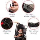 Stroller Sun Shade - Universal UV Protection Cover for Strollers Sunshade with See Through, Clip-On Sun Blocker, Sun Shield for Baby, Breathable Adjustable Fit, Full Coverage, X-Large by TinyTreasures Baby Boutique