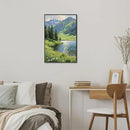 The scenery of mountain streams and green meadows is suitable for living rooms bedrooms offices landscape posters and wall paintings by CozyNest Decor