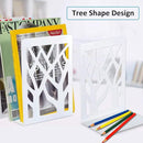 Book Ends, Bookends, Bookends for Shelves, Bookend, Book Ends for Heavy Books, White Metal Book Shelf Holder Home Decorative, Book Stoppers for Shelves, Bookend Supports 3 Pair by CozyNest Decor