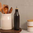 HOMCDALY Ceramic Olive Oil Dispenser for Kitchen, Stoneware 16oz Oil and Vinegar Bottles Dispenser, Kitchen Dispenser Bottle for EVOO Vinegar Syrups, Modern Farmhouse Design(B) by CozyNest Decor