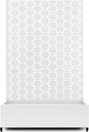 Raised Garden Bed with Trellis and Wheels,73"x47"x16" Metal Raised Garden Bed,White Squared Metal Planter with Climbing Trellis for Vines & Vegetables by GreenHaven Gardens