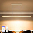 40W Gold Linear Pendant Light Aluminum, 54" Dimmable Kitchen Island Lighting with Remote & App Control, Adjustable CCT (3000K-6000K), Dining Room Chandelier for Home Office Study by CozyNest Decor
