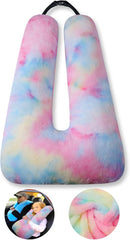 Travel Pillow Car Pillow Kid Car Sleeping The Sleeping Aid for Adults and Kids on Road Trips Kids Travel Pillow Colorful Pink by TinyTreasures Baby Boutique