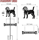 BAYN Solar Beagle Silhouette Dog Breed Welcome Sign with a Lantern Outdoor Decorative Garden Stakes for Yard, Lawn, Patio, Pathway by GreenHaven Gardens