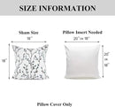 YOUR SMILE Classical Embroidery Jacquard Teal Leaf Pattern Square Decorative Throw Pillow Case Cushion Cover 18x18 inch by CozyNest Decor