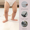 Premium Baby Play Mat 60”x80” Light Gray – Cloud-Soft Coral Velvet Memory Foam Rug for Crawling & Play – Non-Slip, Water-Repellent, Easy-Care Tummy Time Mat – Non-Toxic Padded Playmat by TinyTreasures Baby Boutique