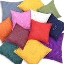 Eyes of India Embroidered Decorative Boho Throw Pillow Cover with Mirrors, Handmade Bohemian Accent Cushion Case for Sofa Couch Bedroom Living Room (Purple, 16" x 16") by CozyNest Decor