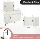 Dual-purpose Bedside Caddy Bedside Organizer, Bed Caddy with 6 Pockets, Versatile Bedside Storage Solution Magazine Remotes holder, ideal for Home, Dorm, Hospital, Crib Bed (White 2pcs)
