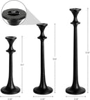 Black Iron Taper Candle Holder - Set of 3 Decorative Candle Stand - Candlestick Holder for Wedding, Dinning, Party by CozyNest Decor