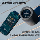 Bluetooth Speaker,MusiBaby M68 Small Portable Speaker:Speaker with BT5.3,Waterproof,Wireless,Bass,HD Sound,24H Playtime for Outdoor，Beach,Party,Stocking Stuffers,White Elephant Gifts(Blk) by TinyTreasures Baby Boutique