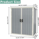 Aoxun Outdoor Storage Shed 5 x 3FT, Resin Shed with Floor and Lockable Door, Plastic Sheds for Garbage Can, Tool, Accessories, Lawn, Garden - Grey by GreenHaven Gardens