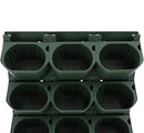 12Pieces 3-Pot Wall Planter Vertical Garden Plant Walls Wall Mounted Vertical Planter with Water-Storage Layer Stackable Wall-Mounted Flower Pot for Gardens, Balconies 180.78lbs Total Capacity (Green) by CozyNest Decor