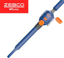 Zebco Wilder Fishing Reel and Rod Combo, 4'3" Durable Fiberglass Rod with Built-In Carabiner, Patented No-Tangle Reel, Pre-Spooled with 6-Pound Zebco Cajun Fishing Line, Blue/Orange by TinyTreasures Baby Boutique