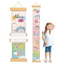Personalize Name Growth Chart for Kids, Unicorn Kids Growth & Measuring Chart, Growth Chart for Wall, Height Measure Wall Chart Bedroom Nursery Wall Decoration,Playroom Essentials by TinyTreasures Baby Boutique