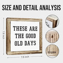 Inspirational Decor, Rustic Wood Sign, These are the Good Old Days Signs, Wooden Plaques Signs Table Decoration, Living Room Family Decor, Home Decorate for Shelf, Office Decorate by CozyNest Decor